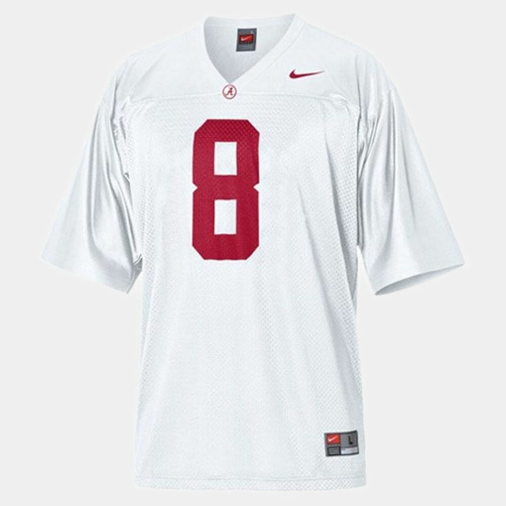 Alabama Crimson Tide #8 Julio Jones College Football White Jersey