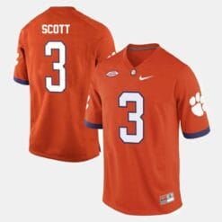 Clemson Tigers #3 Artavis Scott College Football Orange Jersey