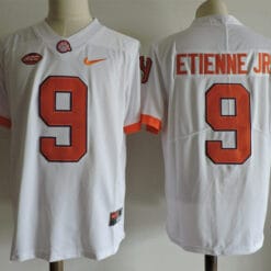 Clemson Tigers #9 Travis Etienne Jr College Football Jersey White
