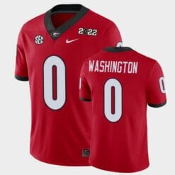 Georgia Bulldogs #0 Darnell Washington Red 2021 National Champions Game Jersey