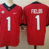 Georgia Bulldogs #1 Justin Fields NCAA College Football Jersey Red