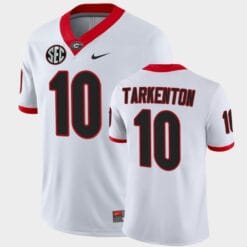 Georgia Bulldogs #10 Fran Tarkenton White College Football Alumni Jersey