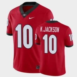 Georgia Bulldogs #10 Kearis Jackson Red College Football Alumni Player Jersey