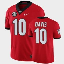 Georgia Bulldogs #10 Thomas Davis Red College Football Alumni Jersey