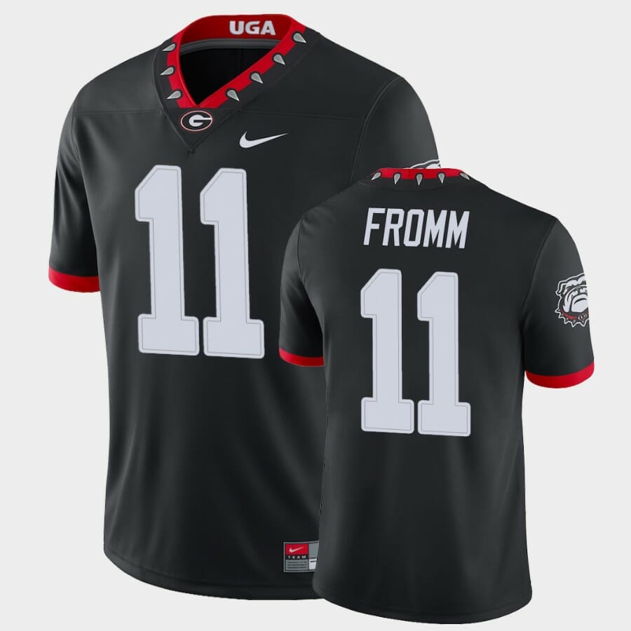 Georgia Bulldogs #11 Jake Fromm Black College Football Alternate Game Jersey