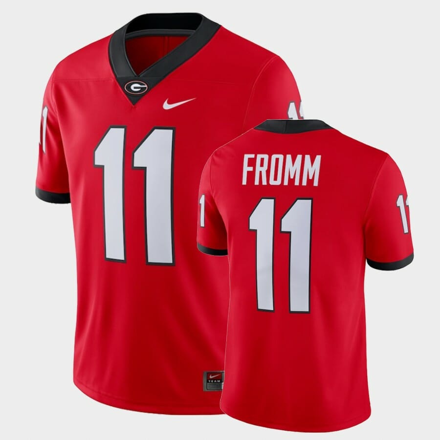 Georgia Bulldogs #11 Jake Fromm Red College Football Alumni Player Jersey