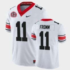 Georgia Bulldogs #11 Jake Fromm White College Football 40th Anniversary Alternate Jersey