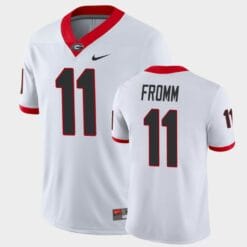 Georgia Bulldogs #11 Jake Fromm White Game College Football Jersey