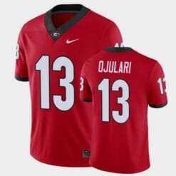 Georgia Bulldogs #13 Azeez Ojulari Red Game College Football Jersey