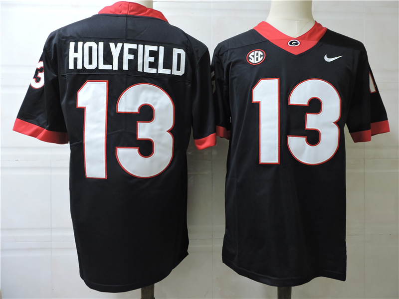 Georgia Bulldogs #13 Holyfield College Football Jersey