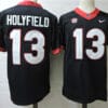 Georgia Bulldogs #13 Holyfield NCAA College Football Jersey Black