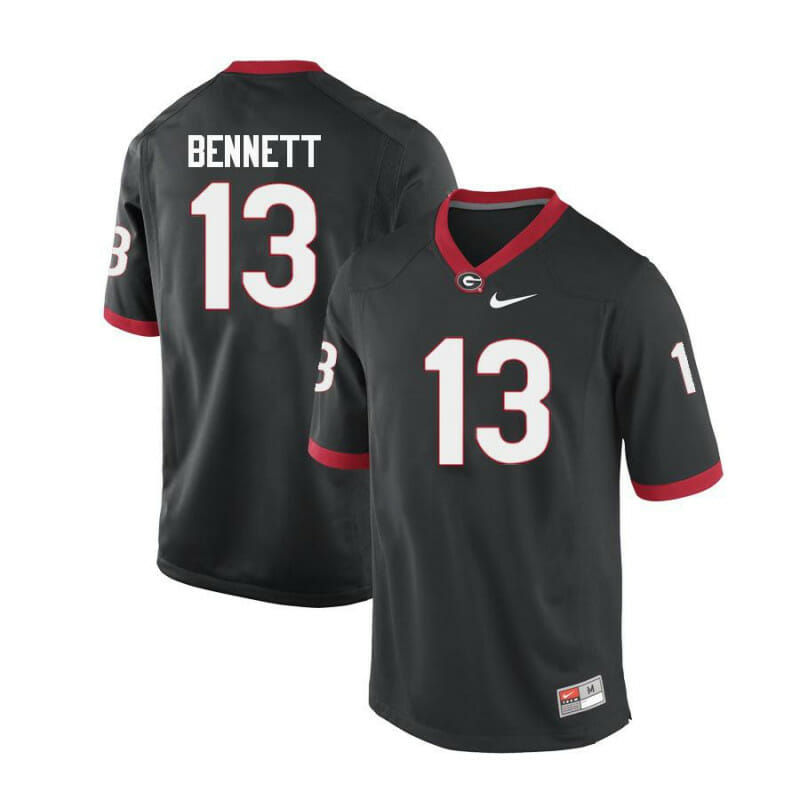 Georgia Bulldogs #13 Stetson Bennett College Football Jersey Limited Black