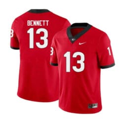Georgia Bulldogs #13 Stetson Bennett College Football Jersey Limited Red