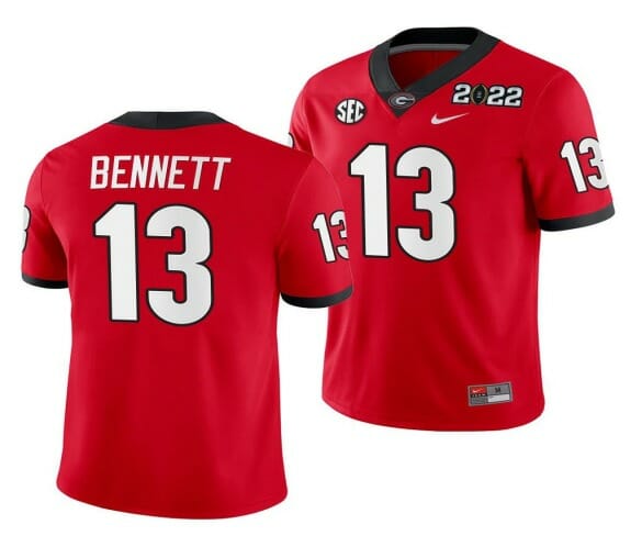 Georgia Bulldogs #13 Stetson Bennett College Football Jersey Red