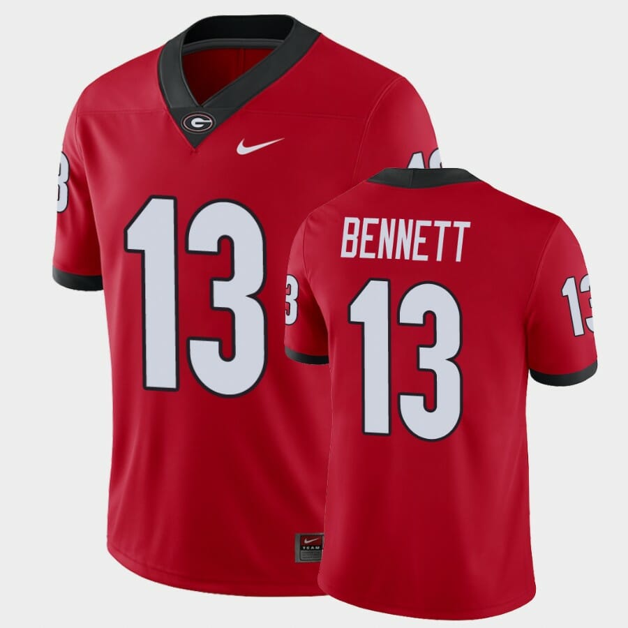Georgia Bulldogs #13 Stetson Bennett Red College Football Alumni Player Jersey