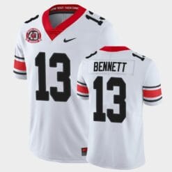 Georgia Bulldogs #13 Stetson Bennett White College Football 40th Anniversa Alternate Jersey