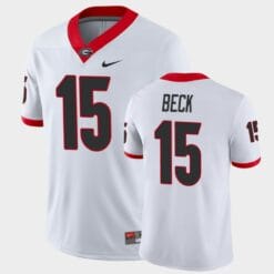 Georgia Bulldogs #15 Carson Beck White Game College Football Jersey