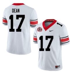 Georgia Bulldogs #17 Nakobe Dean Game College Football Jersey White