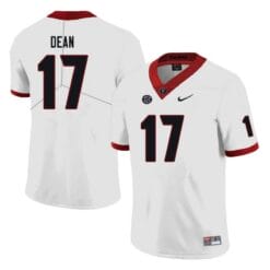 Georgia Bulldogs #17 Nakobe Dean Game NCAA College Football Jersey White