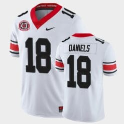 Georgia Bulldogs #18 JT Daniels White College Football 40th Anniversary Alternate Jersey