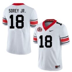 Georgia Bulldogs #18 Xavian Sorey Jr. Game NCAA College Football Jersey White