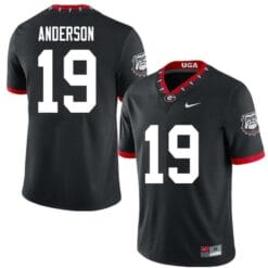Georgia Bulldogs #19 Adam Anderson Game College Football Jersey Black