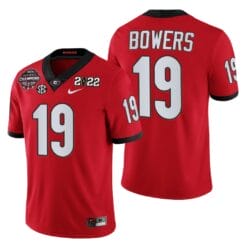 Georgia Bulldogs #19 Brock Bowers 2021-22 CFP National Champions Jersey Red