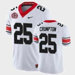 Georgia Bulldogs #25 Ahkil Crumpton White College Football 40th Anniversary Alternate Jersey
