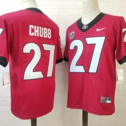 Georgia Bulldogs #27 Nick Chubb NCAA College Football Jersey Red