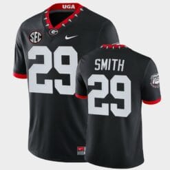 Georgia Bulldogs #29 Christopher Smith Black Mascot 100th Anniversary College Game Jersey