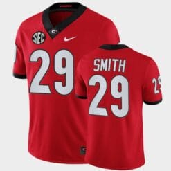 Georgia Bulldogs #29 Christopher Smith Red College Football Game Jersey