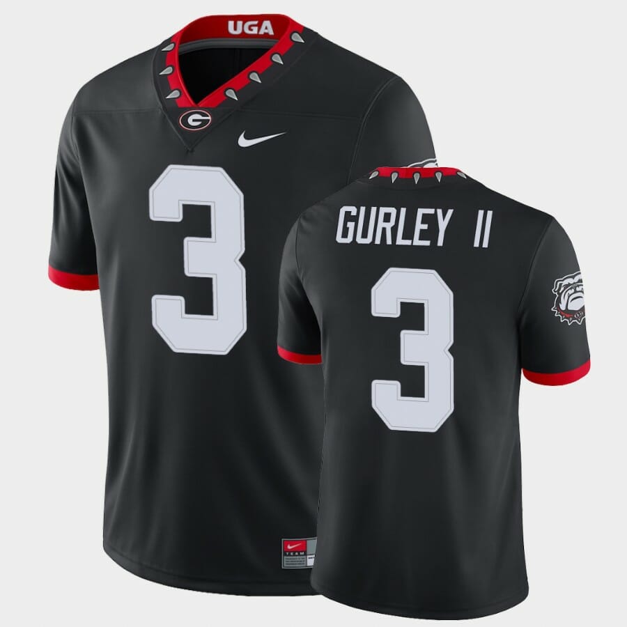 Georgia Bulldogs #3 Todd Gurley II Black College Football Alternate Game Jersey