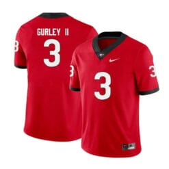Georgia Bulldogs #3 Todd Gurley II College Football Jersey Limited Red