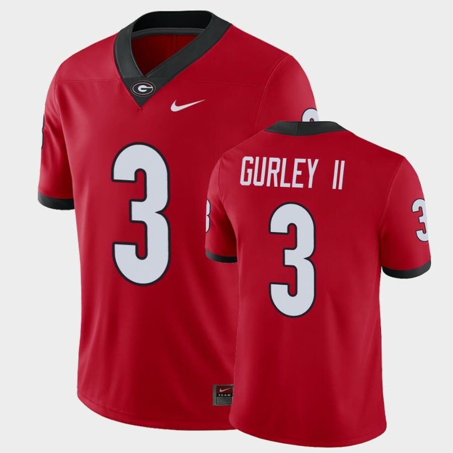 Georgia Bulldogs #3 Todd Gurley II Red College Football Alumni Player Jersey