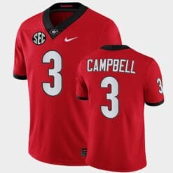 Georgia Bulldogs #3 Tyson Campbell Red College Football Alumni Jersey