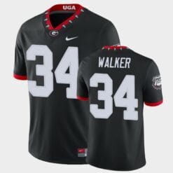 Georgia Bulldogs #34 Herchel Walker Black College Football Alternate Game Jersey