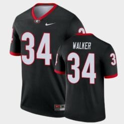 Georgia Bulldogs #34 Herchel Walker Black Legend Alternate Jersey