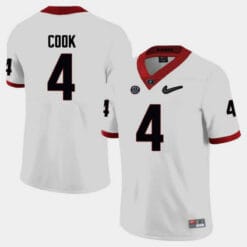 Georgia Bulldogs #4 James Cook III College Football Jersey White