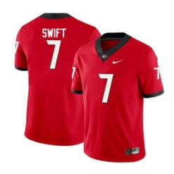 Georgia Bulldogs #7 DAndre Swift College Football Jersey Limited Red