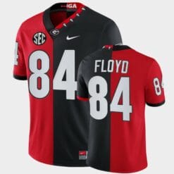 Georgia Bulldogs #84 Leonard Floyd Red Black Split Edition 100th Season Alumni Jersey
