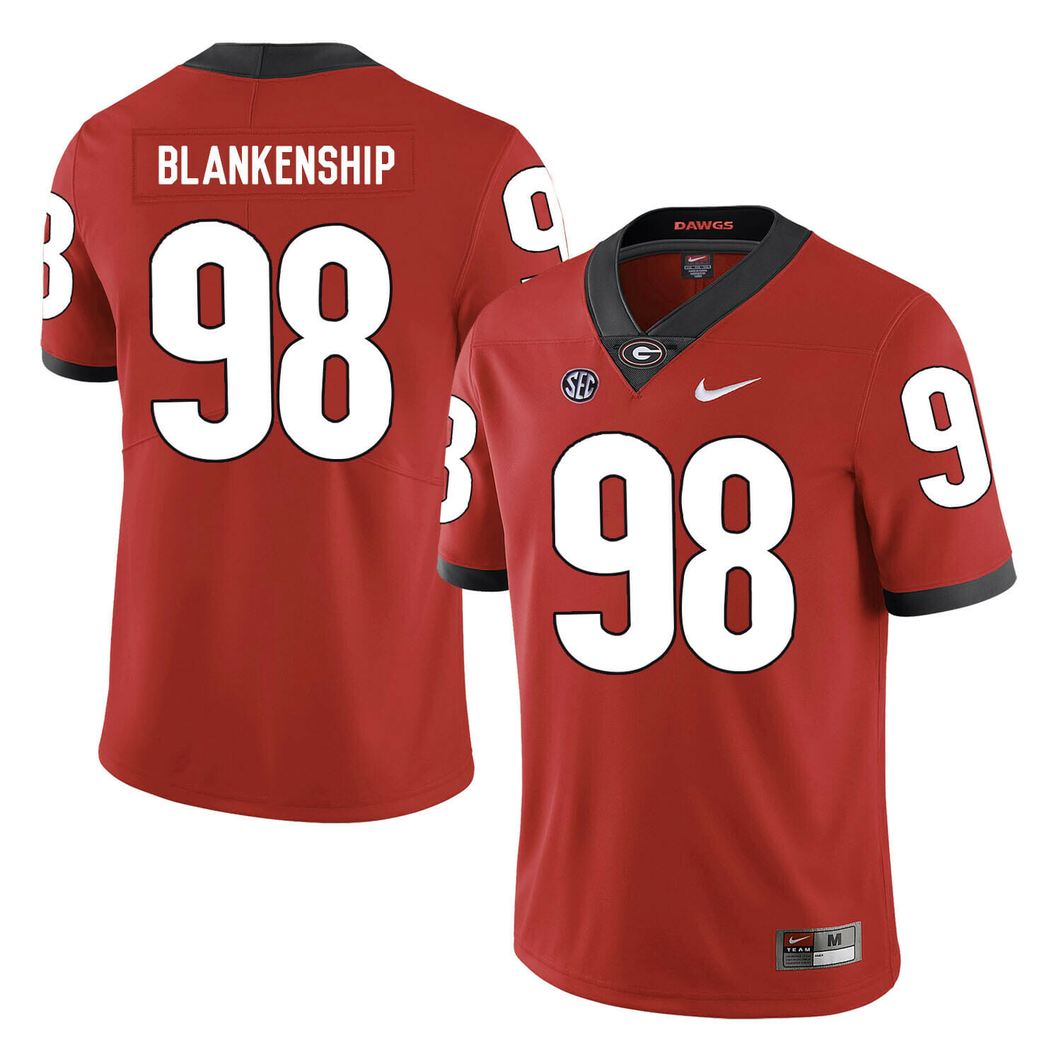 Georgia Bulldogs #98 Rodrigo Blankenship College Football Jersey Red