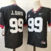Georgia Bulldogs #99 J.Davis NCAA College Football Jersey Black