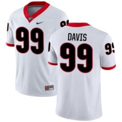Georgia Bulldogs #99 Jordan Davis Alumni College Football Jersey White