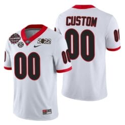 Georgia Bulldogs Custom Jersey 2021-22 CFP National Champions White