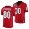 Custom UGA Jersey 2021 Orange Bowl Red College Football