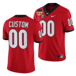 Custom UGA Jersey 2021 Orange Bowl Red College Football