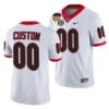 Georgia Bulldogs Custom 2021 Orange Bowl White 100th Anniversary Jersey
