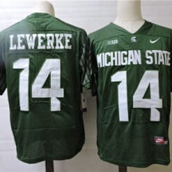 Michigan State Spartans #14 Brian Lewerke Football Jersey