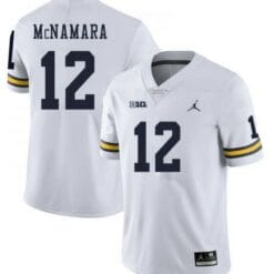 Michigan Wolverines #12 Cade McNamara White College Football Jersey