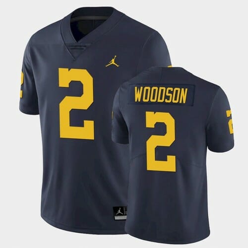 Michigan Wolverines #2 Charles Woodson Navy College Football Jersey